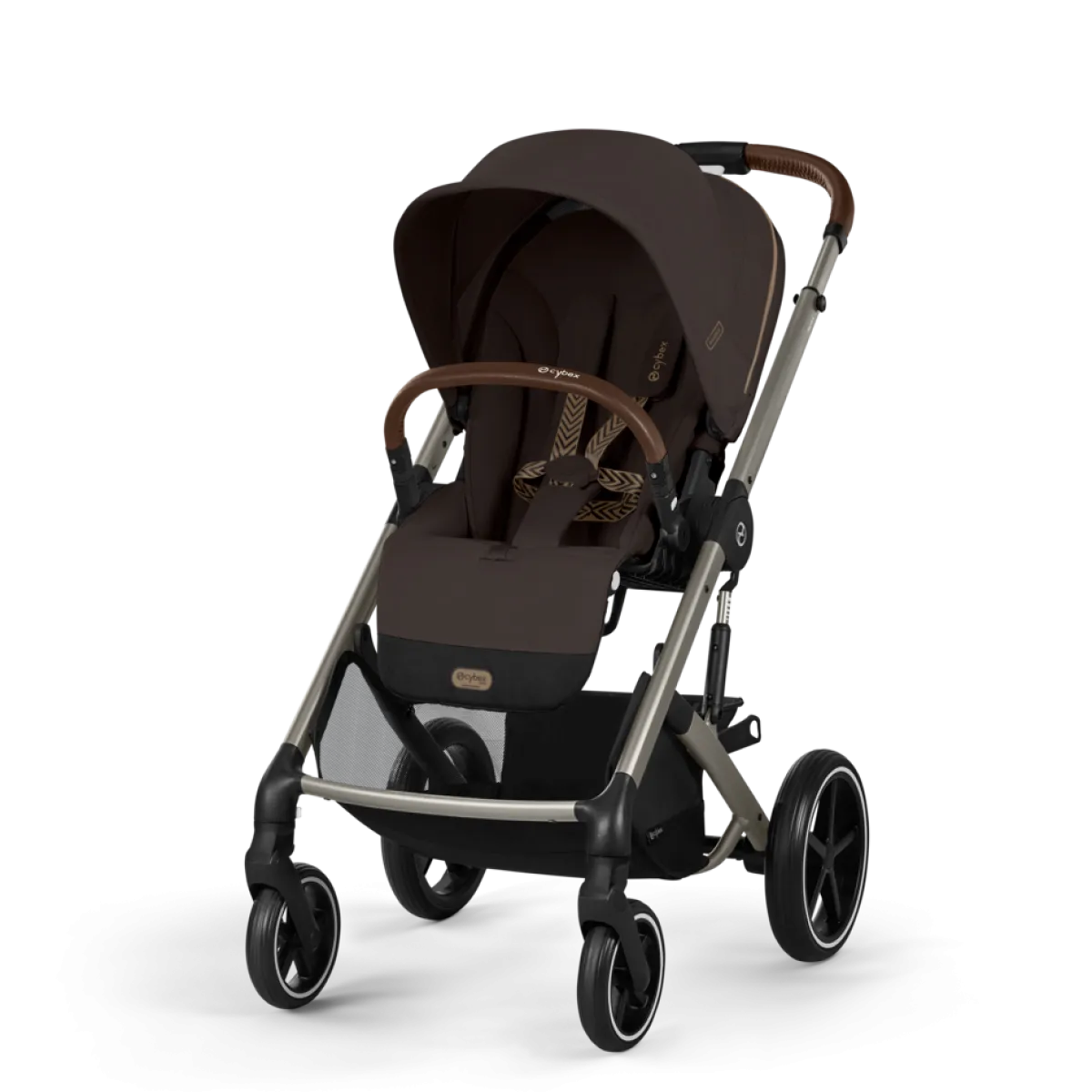 Cybex Combi Kinderwagens * Balios S Lux Kinderwagen Compleet Chocolate Brown - Taupe Frame Bruin