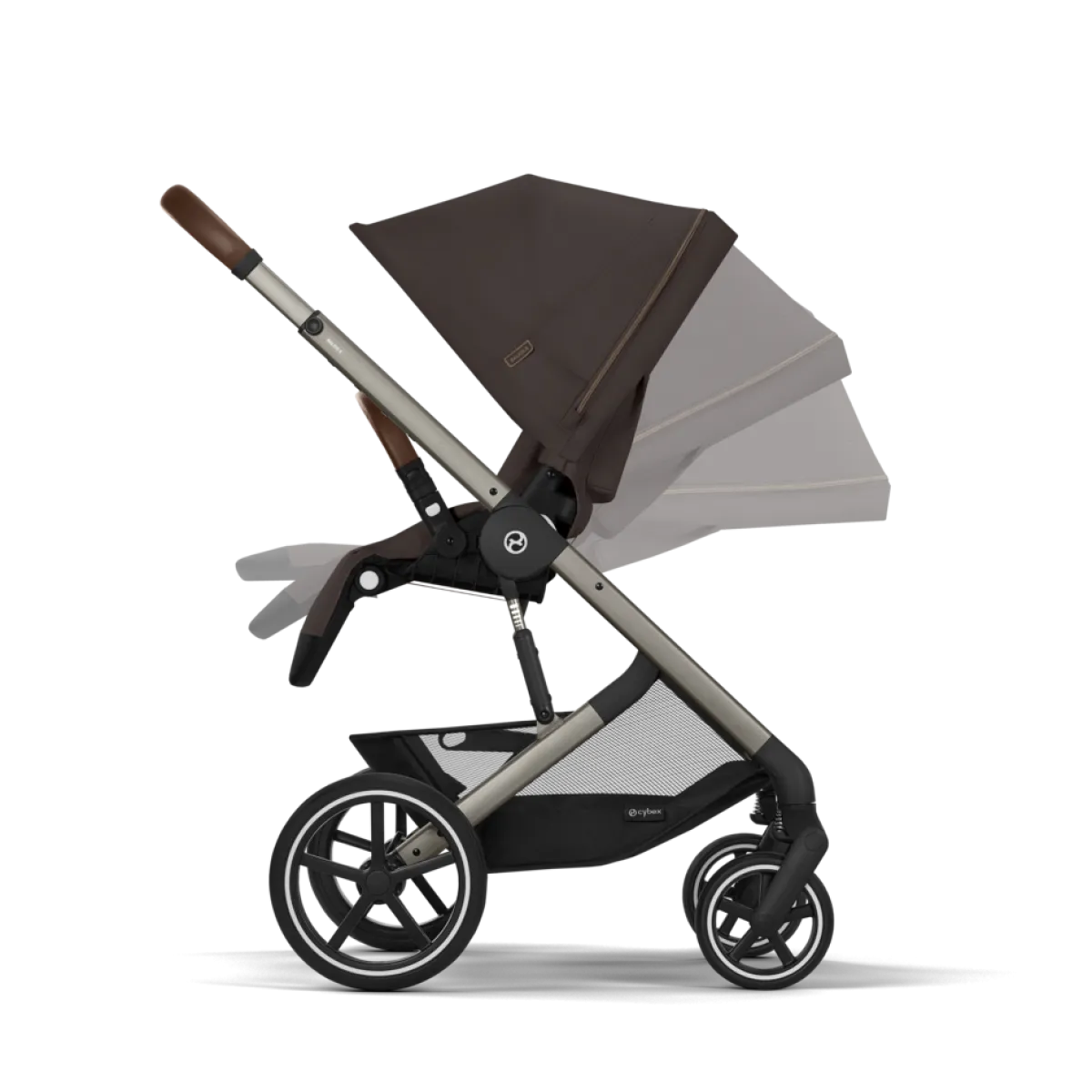 Cybex Combi Kinderwagens * Balios S Lux Kinderwagen Compleet Chocolate Brown - Taupe Frame Bruin
