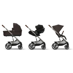 Cybex Combi Kinderwagens * Balios S Lux Kinderwagen Compleet Chocolate Brown - Taupe Frame Bruin