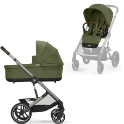 Cybex Combi Kinderwagens * Balios S Lux Kinderwagen Compleet Moss Green - Taupe Frame Groen
