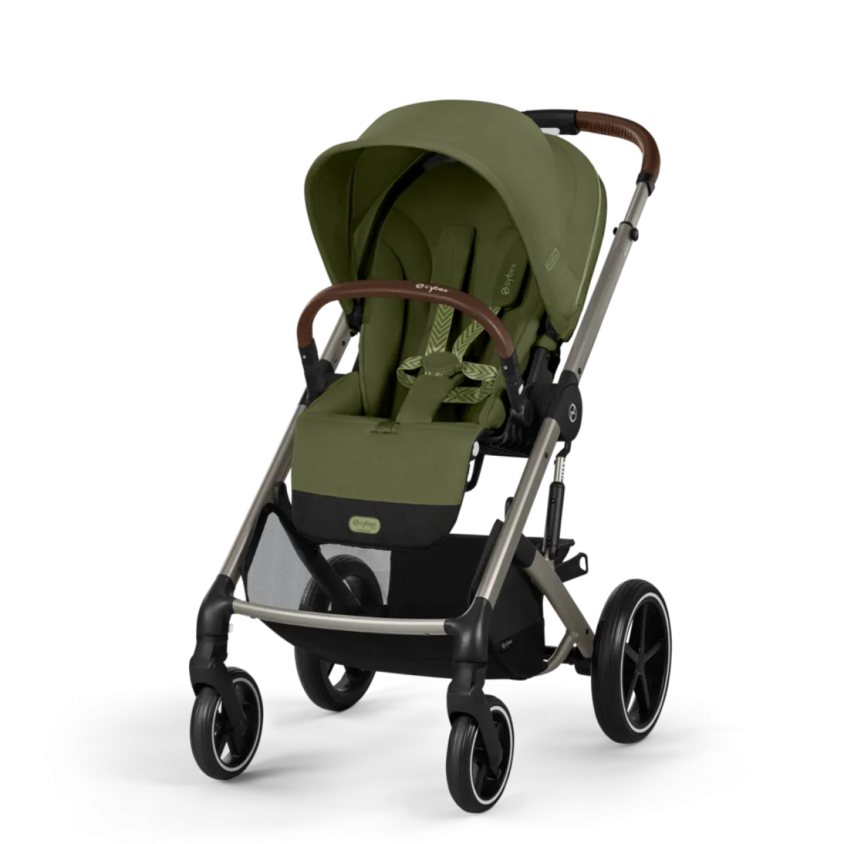 Cybex Combi Kinderwagens * Balios S Lux Kinderwagen Compleet Moss Green - Taupe Frame Groen