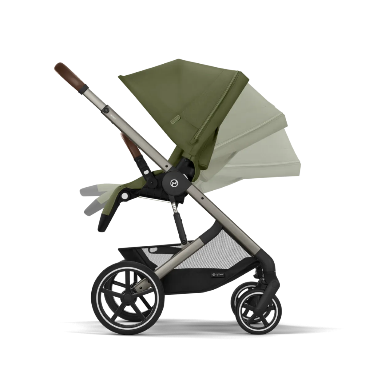 Cybex Combi Kinderwagens * Balios S Lux Kinderwagen Compleet Moss Green - Taupe Frame Groen