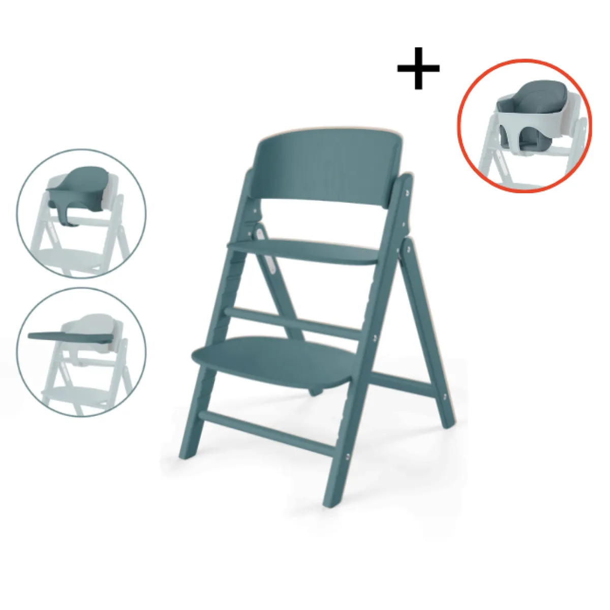 Cybex Meegroeistoelen * Click & Fold 3 in 1 Kinderstoel Stone Blue Blauw