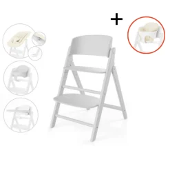 Cybex Meegroeistoelen * Click & Fold 4 in 1 Kinderstoel All White Wit