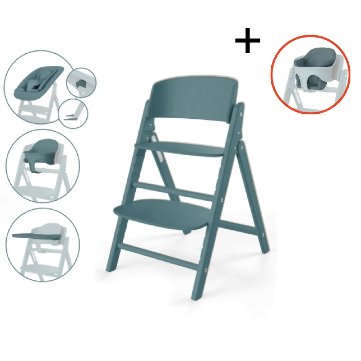 Cybex Meegroeistoelen * Click & Fold 4 in 1 Kinderstoel Stone Blue Blauw