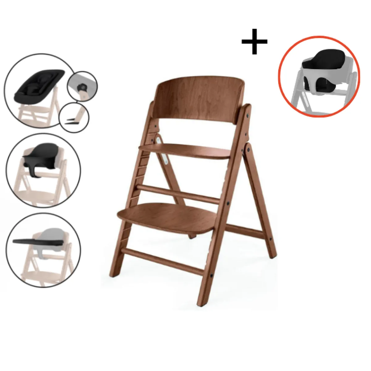 Cybex Meegroeistoelen * Click & Fold 4 in 1 Kinderstoel All Natural Dark Naturel