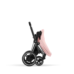Cybex Combi Kinderwagens * E-Priam Kinderwagen Compleet Peach Pink - Chrome Black Frame