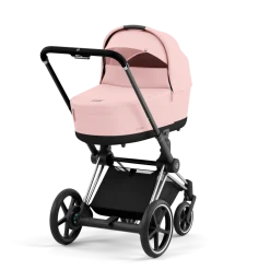 Cybex Combi Kinderwagens * E-Priam Kinderwagen Compleet Peach Pink - Chrome Black Frame