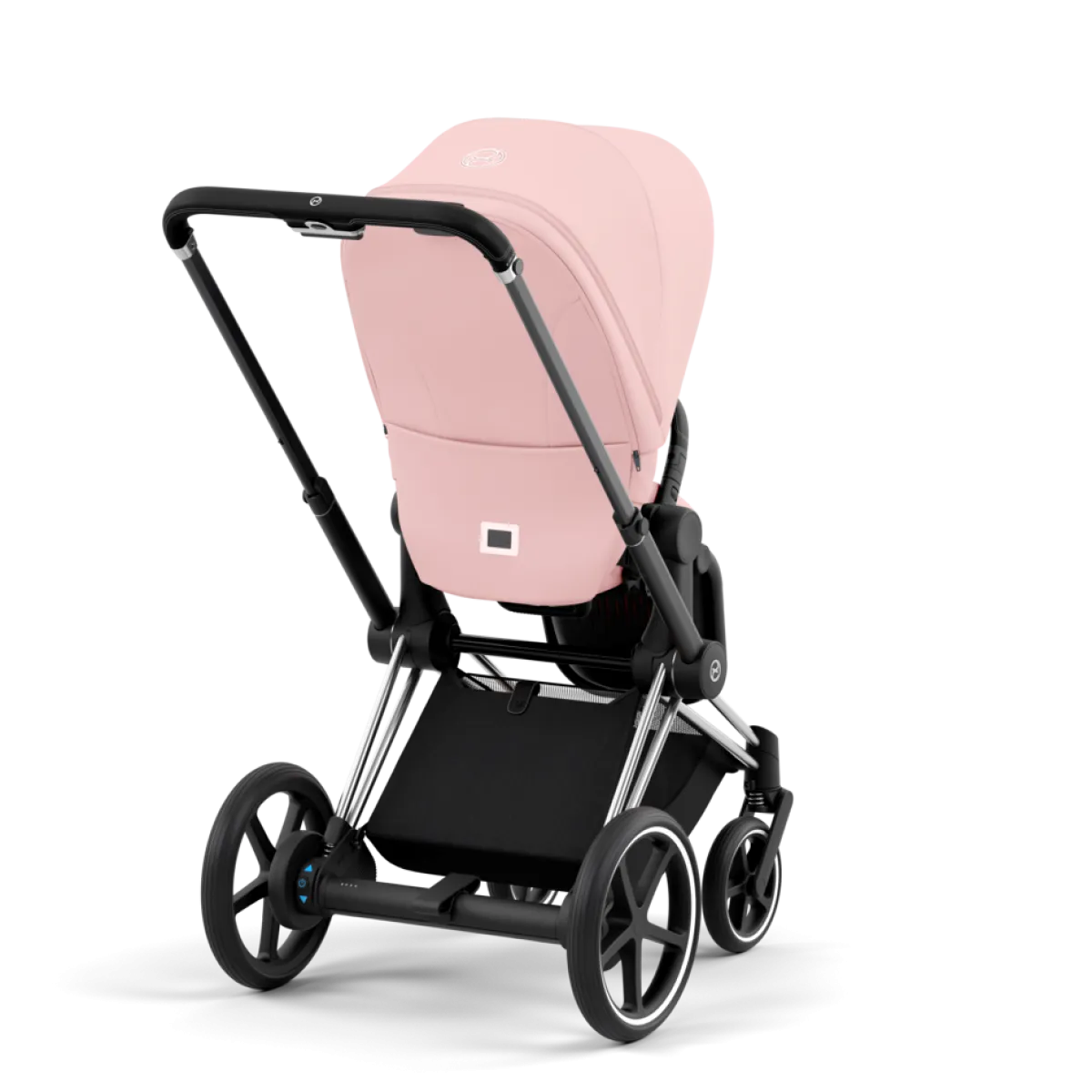 Cybex Combi Kinderwagens * E-Priam Kinderwagen Compleet Peach Pink - Chrome Black Frame