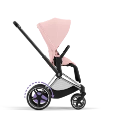 Cybex Combi Kinderwagens * E-Priam Kinderwagen Compleet Peach Pink - Chrome Black Frame