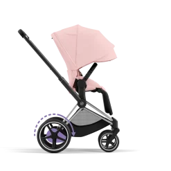 Cybex Combi Kinderwagens * E-Priam Kinderwagen Compleet Peach Pink - Chrome Black Frame