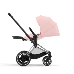 Cybex Combi Kinderwagens * E-Priam Kinderwagen Compleet Peach Pink - Chrome Black Frame
