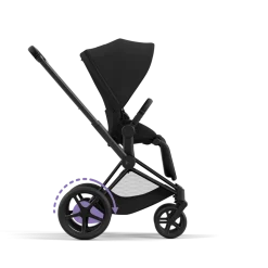 Cybex Combi Kinderwagens * E-Priam Kinderwagen Compleet Sepia Black - Matt Black Frame Zwart