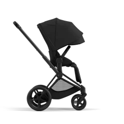 Cybex Combi Kinderwagens * E-Priam Kinderwagen Compleet Sepia Black - Matt Black Frame Zwart
