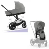 Cybex Combi Kinderwagens * E-Priam Kinderwagen Compleet Mirage Grey - Matt Black Frame