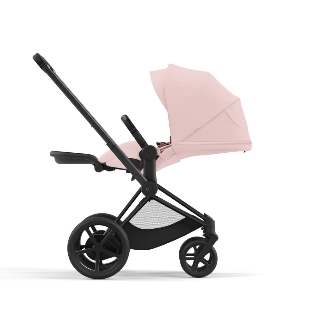 Cybex Combi Kinderwagens * E-Priam Kinderwagen Compleet Peach Pink - Matt Black Frame