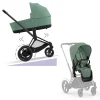 Cybex Combi Kinderwagens * E-Priam Kinderwagen Compleet Leaf Green - Matt Black Frame
