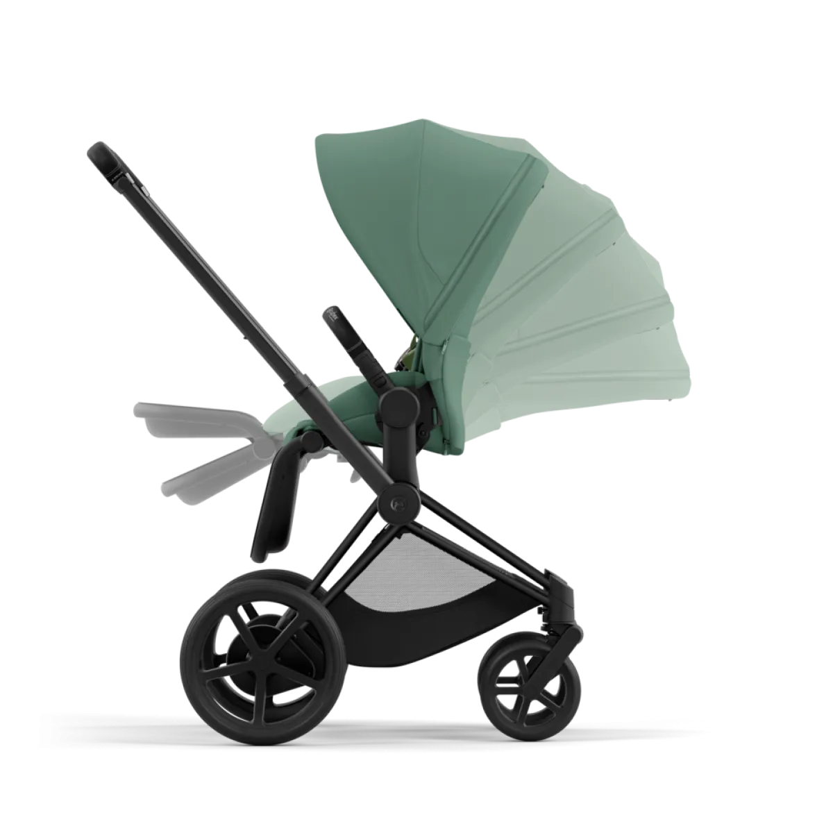 Cybex Combi Kinderwagens * E-Priam Kinderwagen Compleet Leaf Green - Matt Black Frame