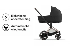 Cybex Combi Kinderwagens * E-Priam Kinderwagen Compleet Sepia Black - Rosegold Frame