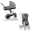 Cybex Combi Kinderwagens * E-Priam Kinderwagen Compleet Mirage Grey - Rosegold Frame