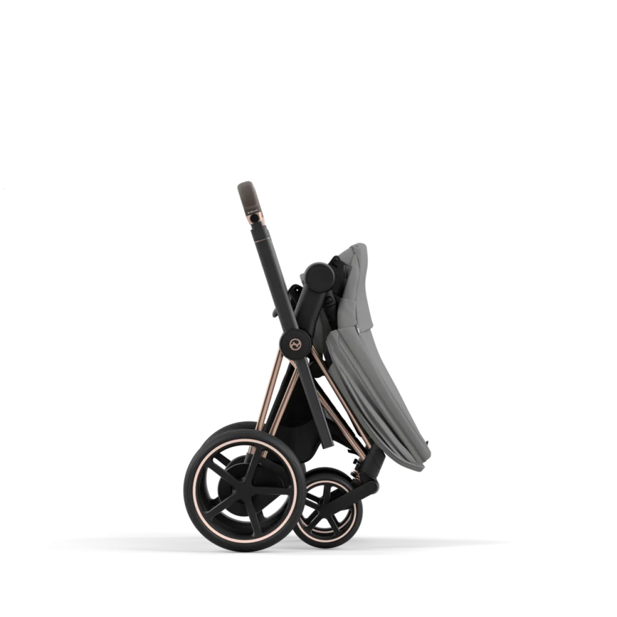 Cybex Combi Kinderwagens * E-Priam Kinderwagen Compleet Mirage Grey - Rosegold Frame