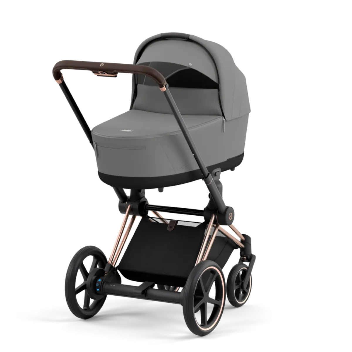 Cybex Combi Kinderwagens * E-Priam Kinderwagen Compleet Mirage Grey - Rosegold Frame