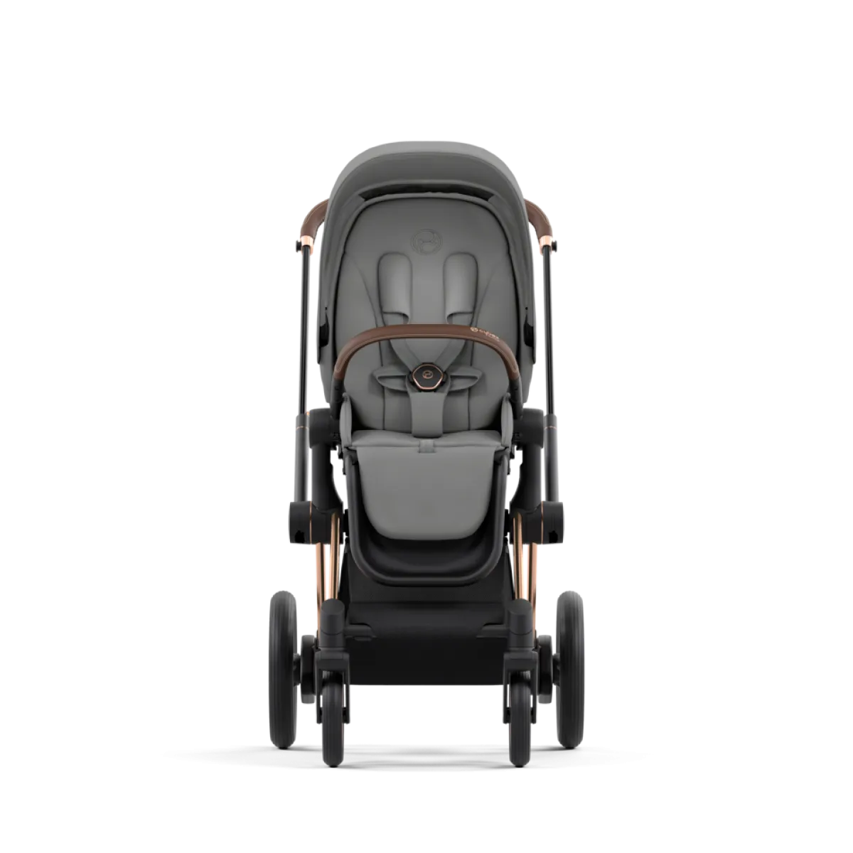 Cybex Combi Kinderwagens * E-Priam Kinderwagen Compleet Mirage Grey - Rosegold Frame
