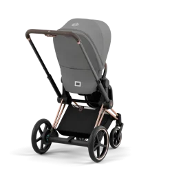 Cybex Combi Kinderwagens * E-Priam Kinderwagen Compleet Mirage Grey - Rosegold Frame