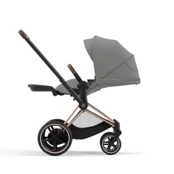 Cybex Combi Kinderwagens * E-Priam Kinderwagen Compleet Mirage Grey - Rosegold Frame