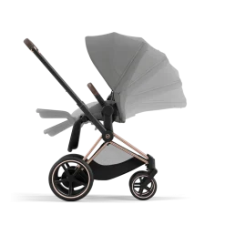 Cybex Combi Kinderwagens * E-Priam Kinderwagen Compleet Mirage Grey - Rosegold Frame