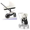 Cybex Combi Kinderwagens * E-Priam Kinderwagen Compleet Off White - Rosegold Frame