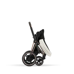 Cybex Combi Kinderwagens * E-Priam Kinderwagen Compleet Off White - Rosegold Frame