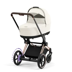 Cybex Combi Kinderwagens * E-Priam Kinderwagen Compleet Off White - Rosegold Frame