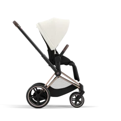 Cybex Combi Kinderwagens * E-Priam Kinderwagen Compleet Off White - Rosegold Frame