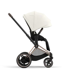 Cybex Combi Kinderwagens * E-Priam Kinderwagen Compleet Off White - Rosegold Frame