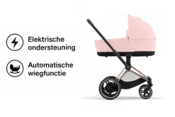 Cybex Combi Kinderwagens * E-Priam Kinderwagen Compleet Peach Pink - Rosegold Frame