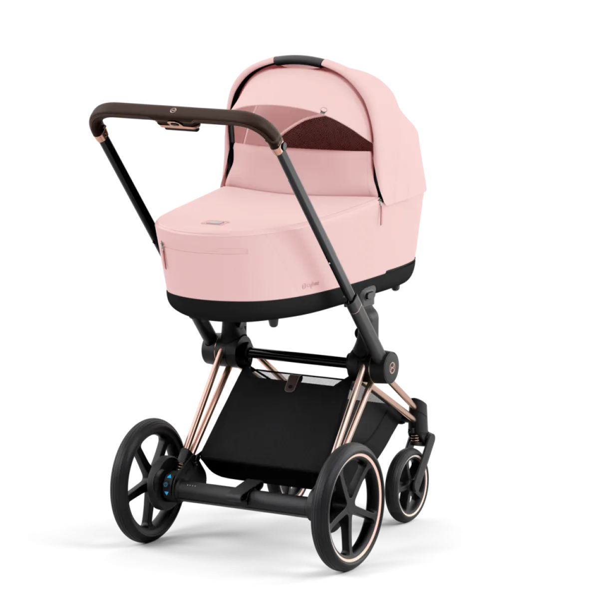 Cybex Combi Kinderwagens * E-Priam Kinderwagen Compleet Peach Pink - Rosegold Frame