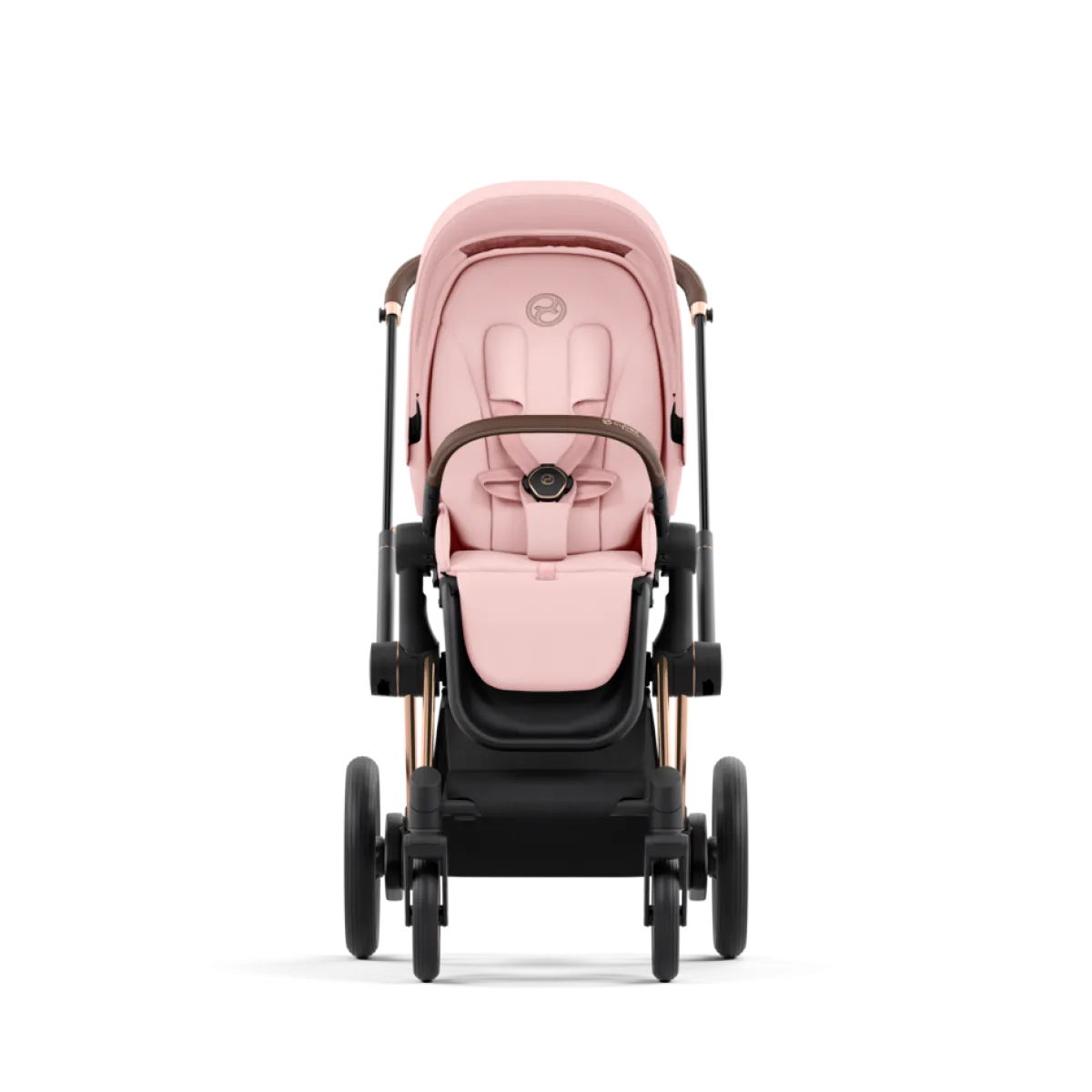 Cybex Combi Kinderwagens * E-Priam Kinderwagen Compleet Peach Pink - Rosegold Frame