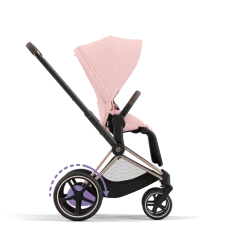 Cybex Combi Kinderwagens * E-Priam Kinderwagen Compleet Peach Pink - Rosegold Frame