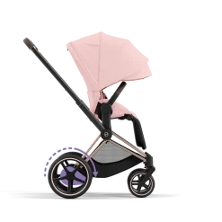 Cybex Combi Kinderwagens * E-Priam Kinderwagen Compleet Peach Pink - Rosegold Frame