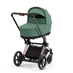 Cybex Combi Kinderwagens * E-Priam Kinderwagen Compleet Leaf Green - Rosegold Frame