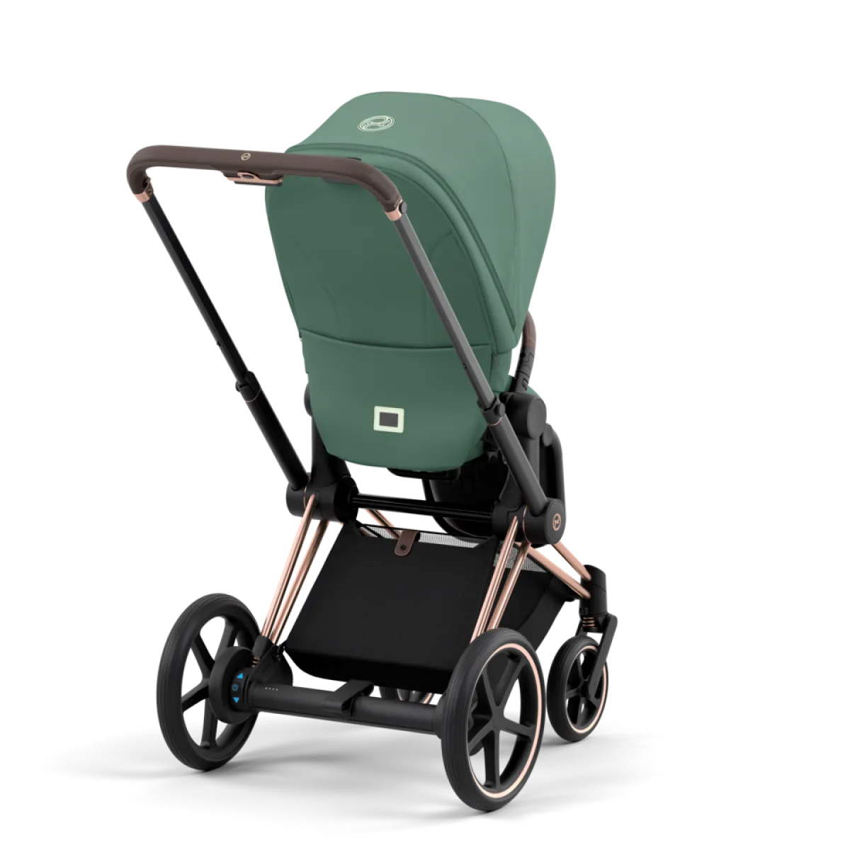 Cybex Combi Kinderwagens * E-Priam Kinderwagen Compleet Leaf Green - Rosegold Frame