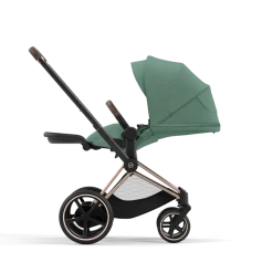 Cybex Combi Kinderwagens * E-Priam Kinderwagen Compleet Leaf Green - Rosegold Frame