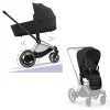 Cybex Combi Kinderwagens * E-Priam Kinderwagen Compleet Sepia Black - Chrome Black Frame