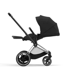 Cybex Combi Kinderwagens * E-Priam Kinderwagen Compleet Sepia Black - Chrome Black Frame