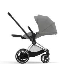 Cybex Combi Kinderwagens * E-Priam Kinderwagen Compleet Mirage Grey - Chrome Black Frame