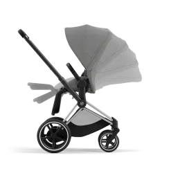Cybex Combi Kinderwagens * E-Priam Kinderwagen Compleet Mirage Grey - Chrome Black Frame