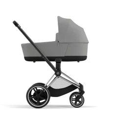Cybex Combi Kinderwagens * E-Priam Kinderwagen Compleet Mirage Grey - Chrome Black Frame