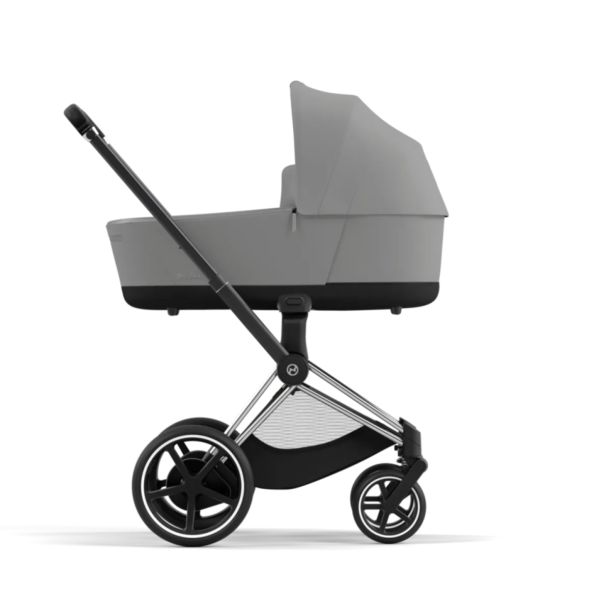 Cybex Combi Kinderwagens * E-Priam Kinderwagen Compleet Mirage Grey - Chrome Black Frame