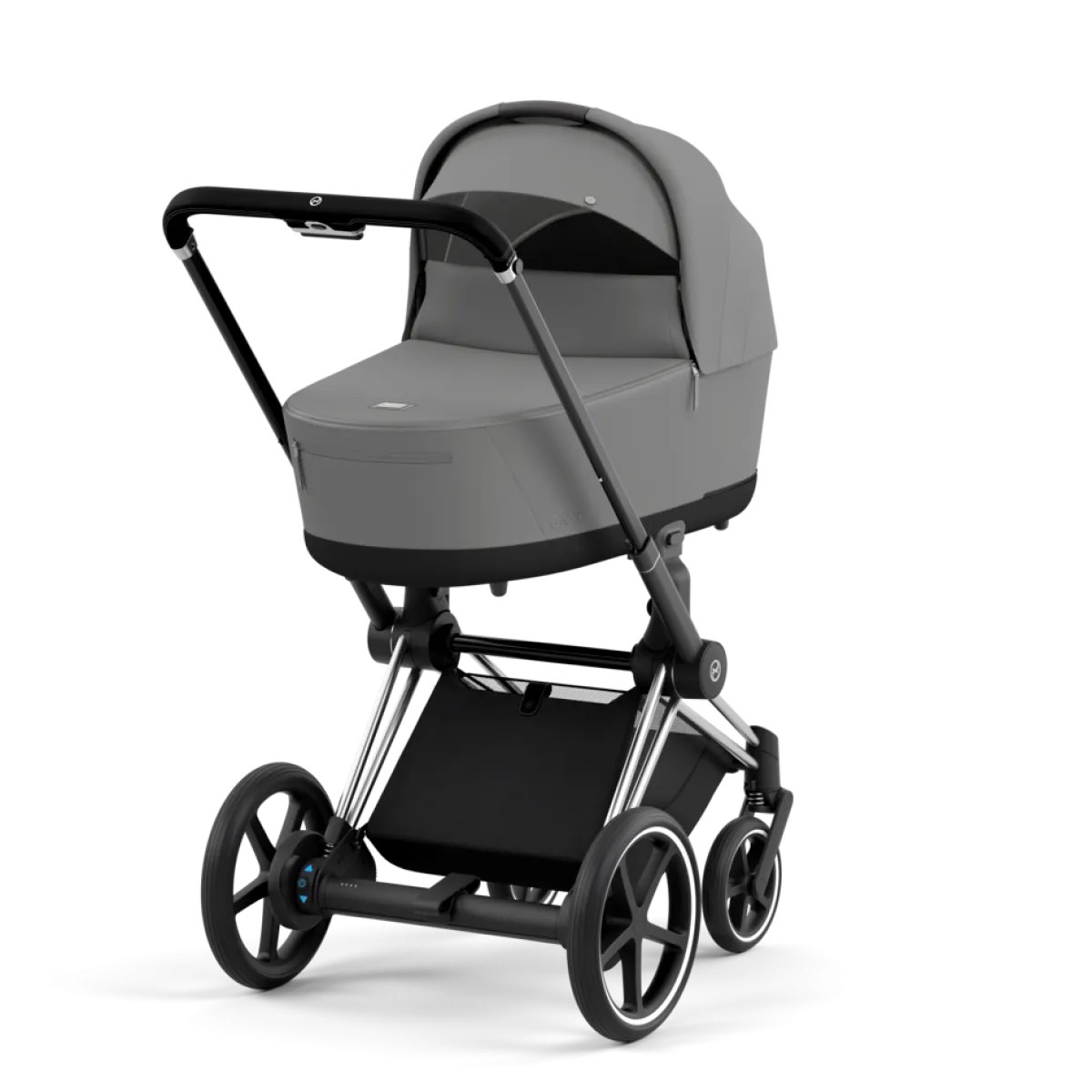 Cybex Combi Kinderwagens * E-Priam Kinderwagen Compleet Mirage Grey - Chrome Black Frame